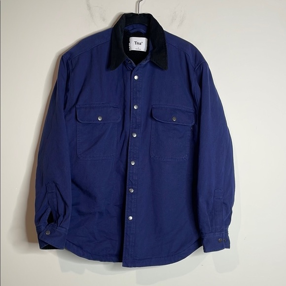 TNA Jackets & Blazers - TNA | Women’s Blue Turner Shirt Jacket Lined Thick Material Size 2 Medium